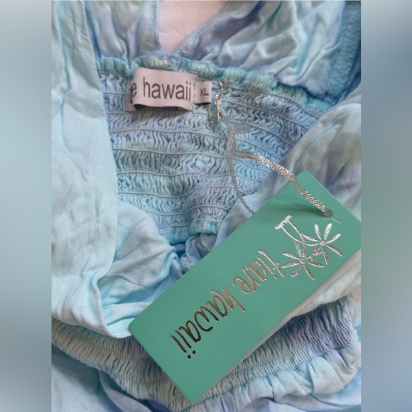 NEW WITH TAGS Tiare Hawaii Blue Tie-Dye V-Neck Boho festival Jumpsuit - Picture 4 of 8